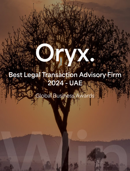 Oryx Consultants Best Legal Transaction Advisory Firm 2024 winner logo